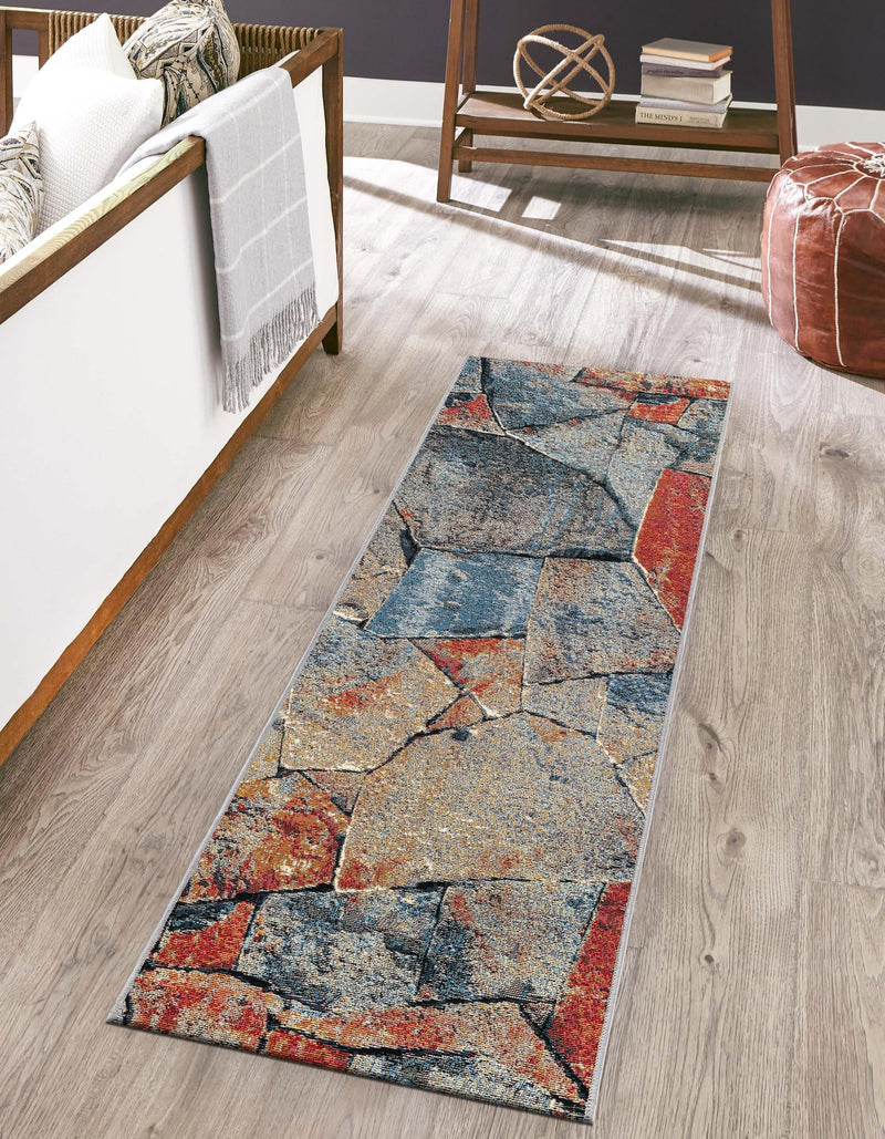 Urban Terrace Collection Area Rug -  Boulevard Runner Multi  lifestyle 34