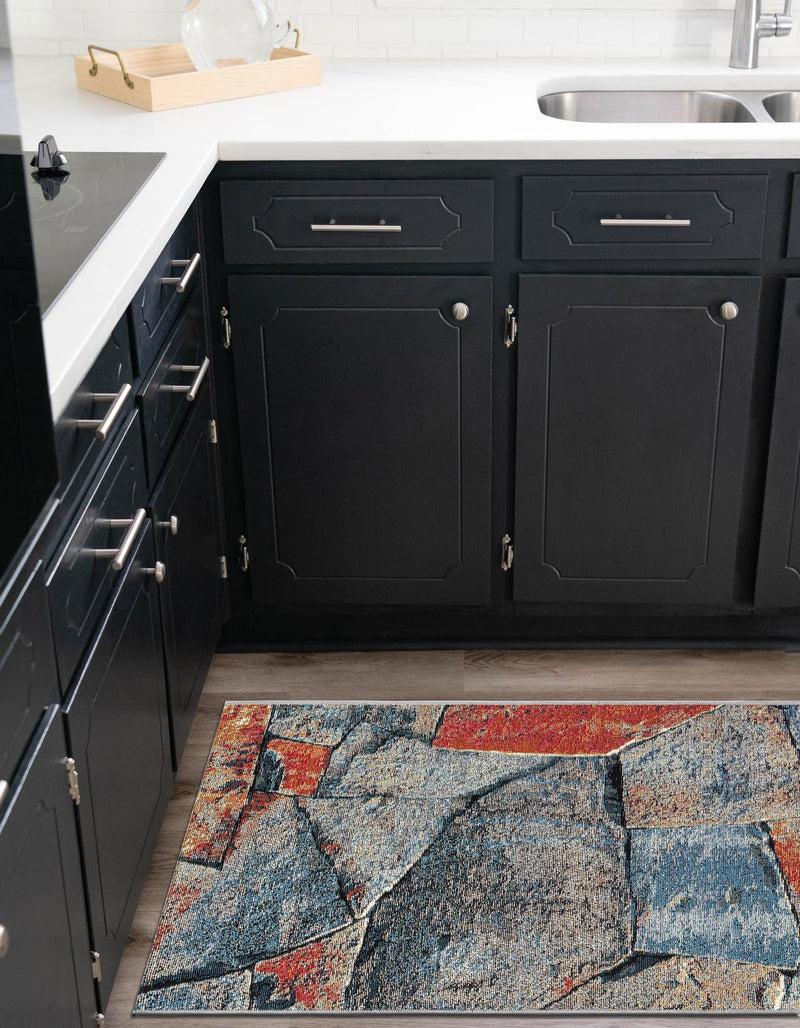 Urban Terrace Collection Area Rug -  Boulevard Runner Multi  lifestyle 46
