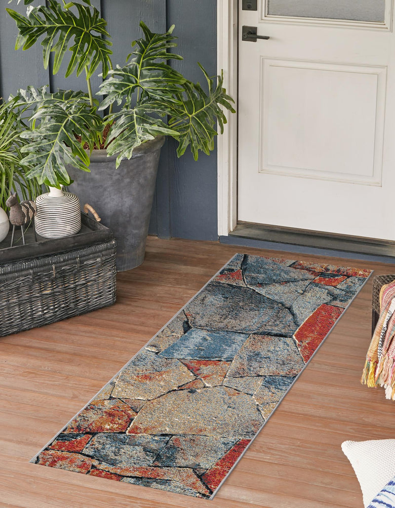 Urban Terrace Collection Area Rug -  Boulevard Runner Multi  lifestyle 49