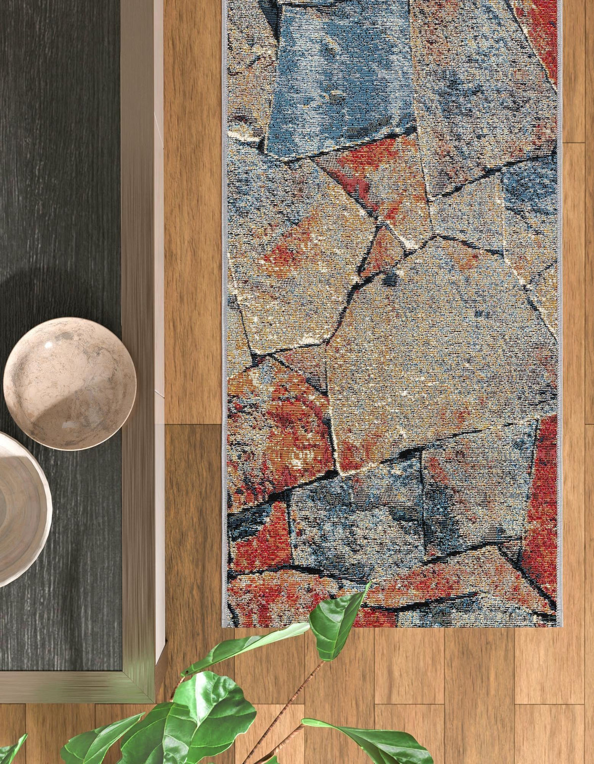 Urban Terrace Collection Area Rug -  Boulevard Runner Multi  lifestyle 55