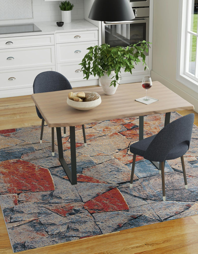 Urban Terrace Collection Area Rug -  Boulevard Square Multi  lifestyle 47