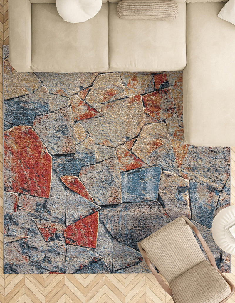 Urban Terrace Collection Area Rug -  Boulevard Square Multi  lifestyle 53