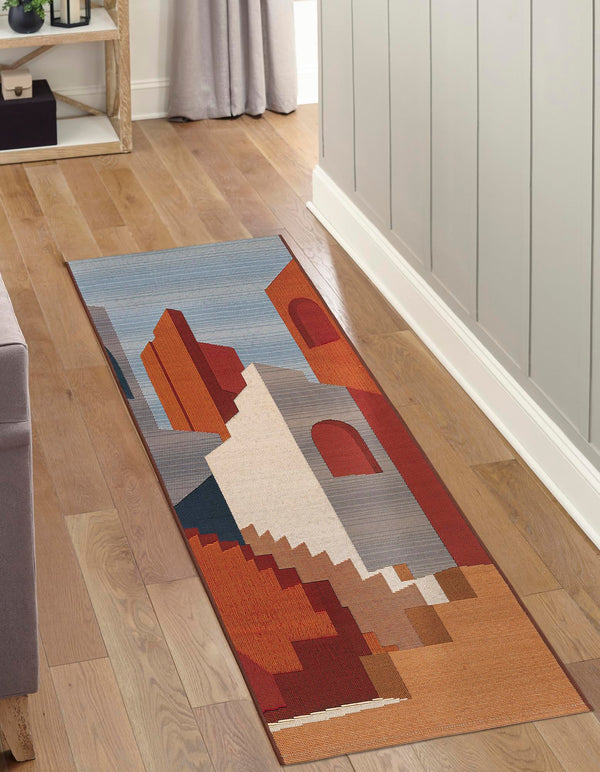 Urban Terrace Collection Area Rug -  Patio Runner Multi  lifestyle 28