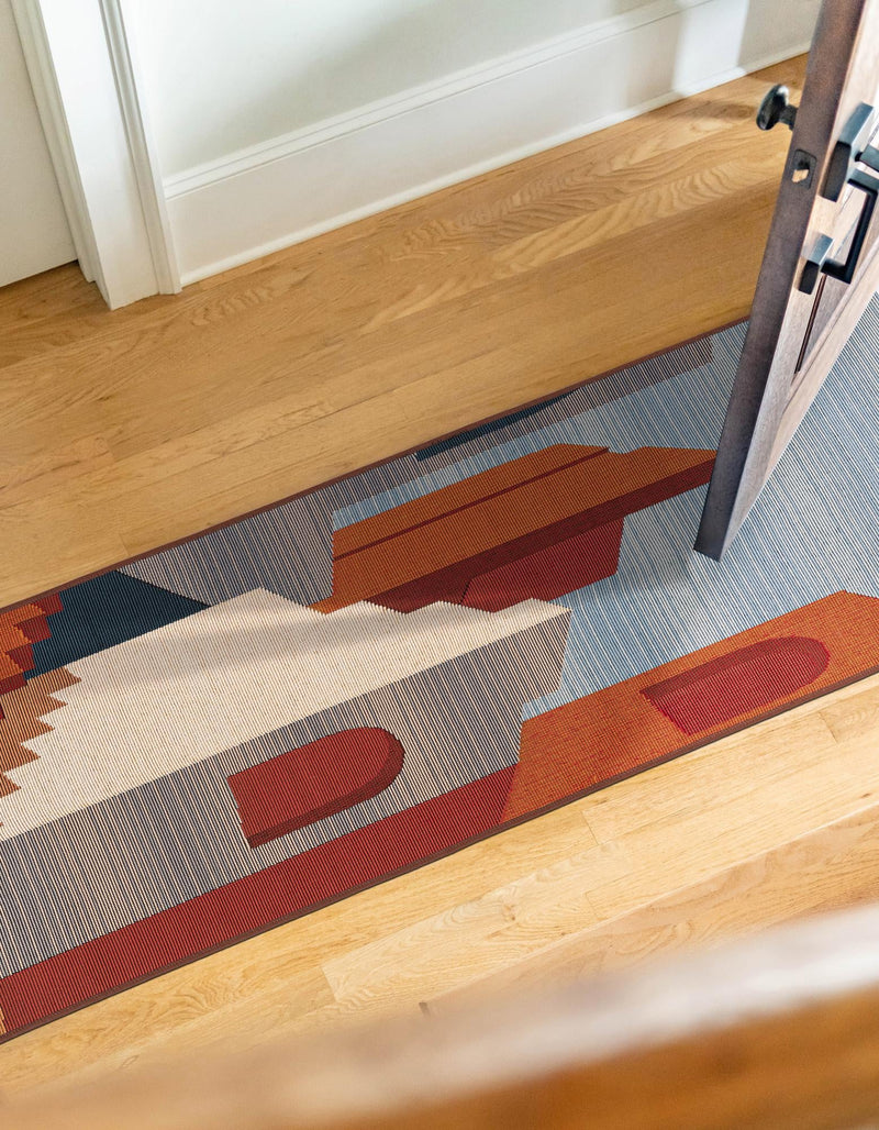 Urban Terrace Collection Area Rug -  Patio Runner Multi  lifestyle 52