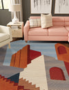 Urban Terrace Collection Area Rug -  Patio Round Multi  lifestyle 30