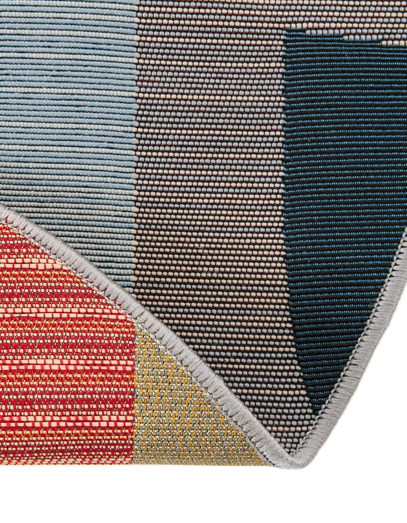 Urban Terrace Collection Area Rug -  Patio Round Multi  lifestyle 69