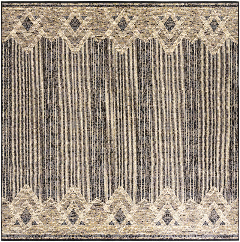 Urban Terrace Collection Area Rug -  Loft Square Charcoal  lifestyle 23