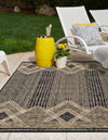 Urban Terrace Collection Area Rug -  Loft Rectangle Charcoal  lifestyle 20