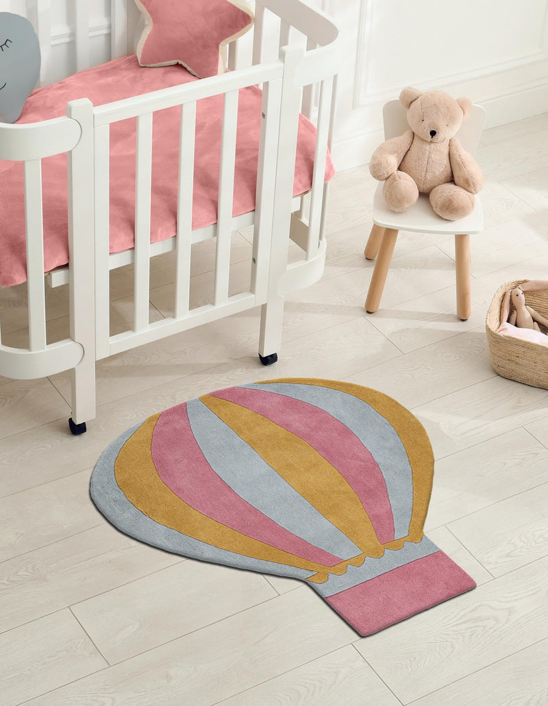 Whimsy Wonders Wool Collection Area Rug -  Oasis Square Multi  lifestyle 2