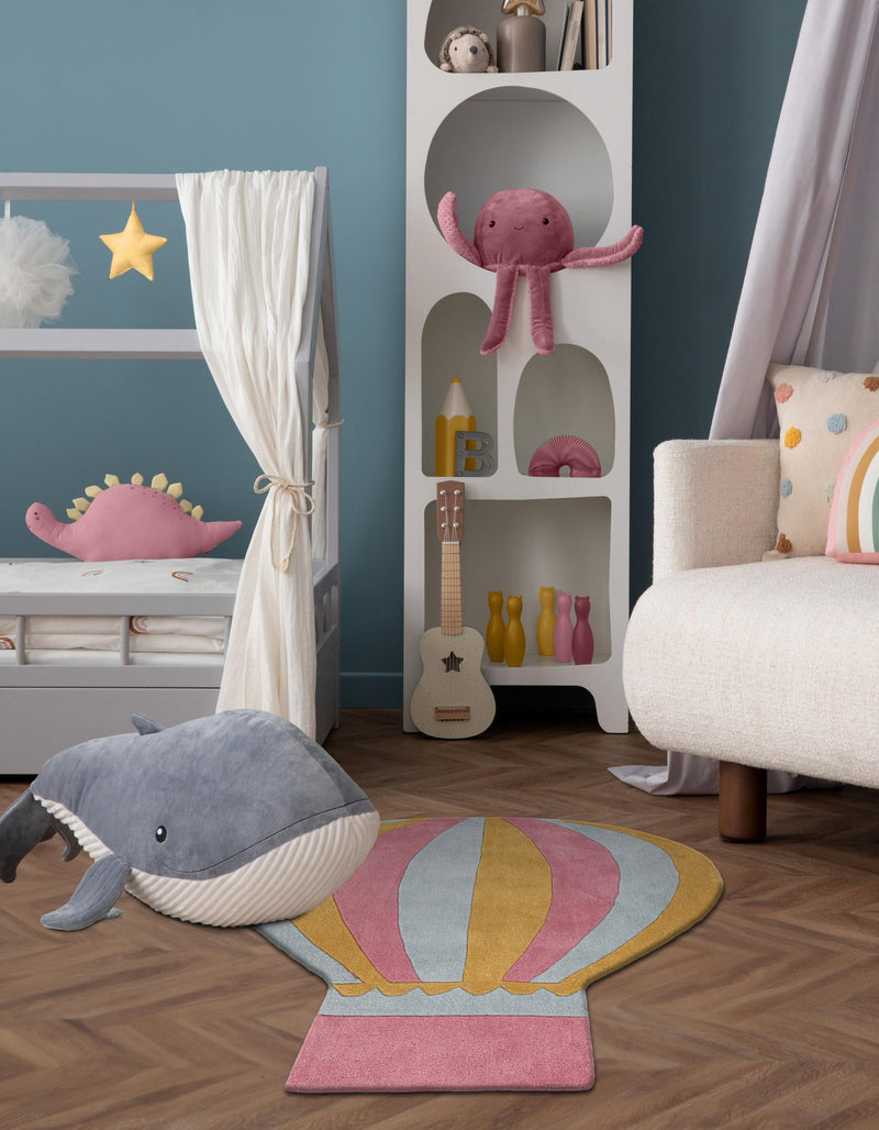 Whimsy Wonders Wool Collection Area Rug -  Oasis Square Multi  lifestyle 11
