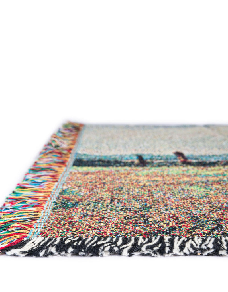 Fleece Haven Collection Area Rug -  Marquette Rectangle Green and White  lifestyle 8