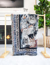 Fleece Haven Collection Area Rug -  Urbana Rectangle Black and White  lifestyle 7