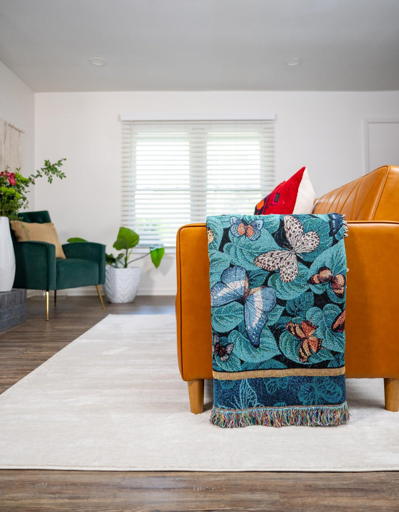 Fleece Haven Collection Area Rug -  Waco Rectangle Blue  lifestyle 3
