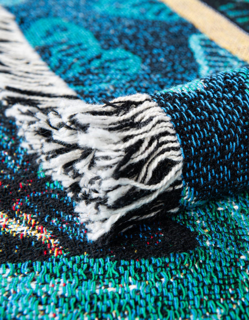 Fleece Haven Collection Area Rug -  Waco Rectangle Blue  lifestyle 7
