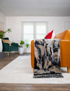 Fleece Haven Collection Area Rug -  Acadia Rectangle White Brown  lifestyle 3
