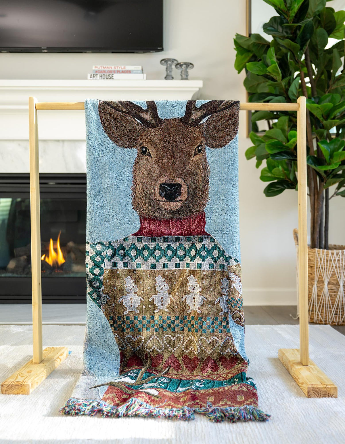 Fleece Haven Collection Area Rug -  Prescott Rectangle Multi  lifestyle 4