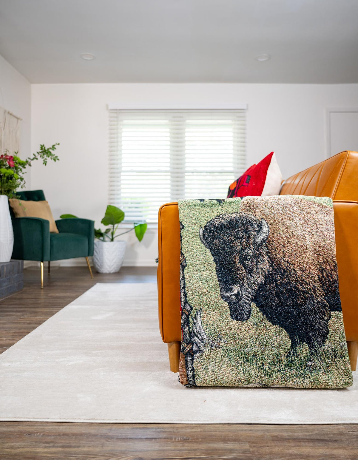 Fleece Haven Collection Area Rug -  Utica Rectangle Multi  lifestyle 3