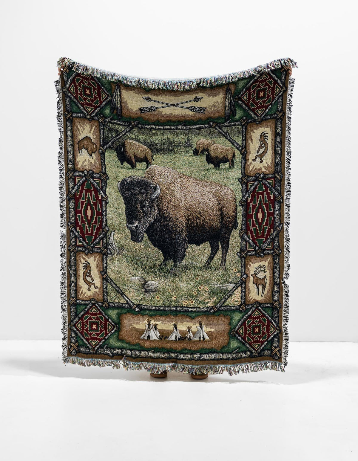 Fleece Haven Collection Area Rug -  Utica Rectangle Multi  lifestyle 6