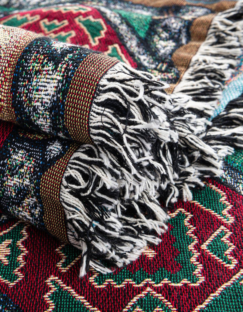 Fleece Haven Collection Area Rug -  Utica Rectangle Multi  lifestyle 14