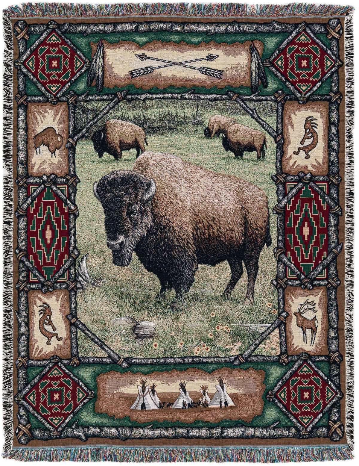 Fleece Haven Collection Area Rug -  Utica Rectangle Multi Main