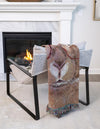 Fleece Haven Collection Area Rug -  Aztec Rectangle Brown  lifestyle 2