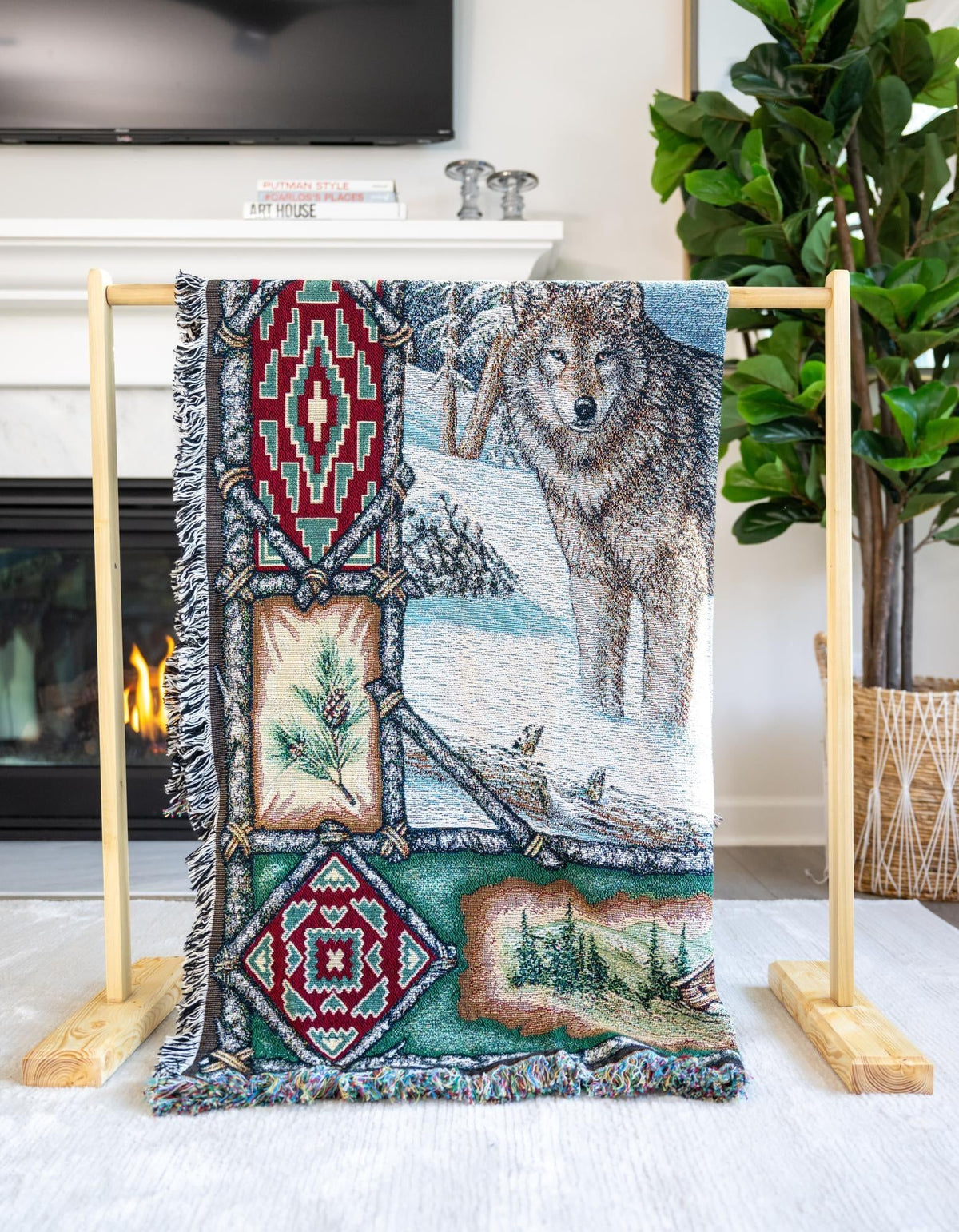 Fleece Haven Collection Area Rug -  Cuba Rectangle Multi  lifestyle 7