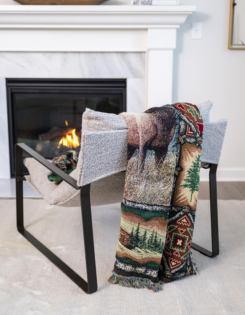 Fleece Haven Collection Area Rug -  Diamond Rectangle Multi  lifestyle 7