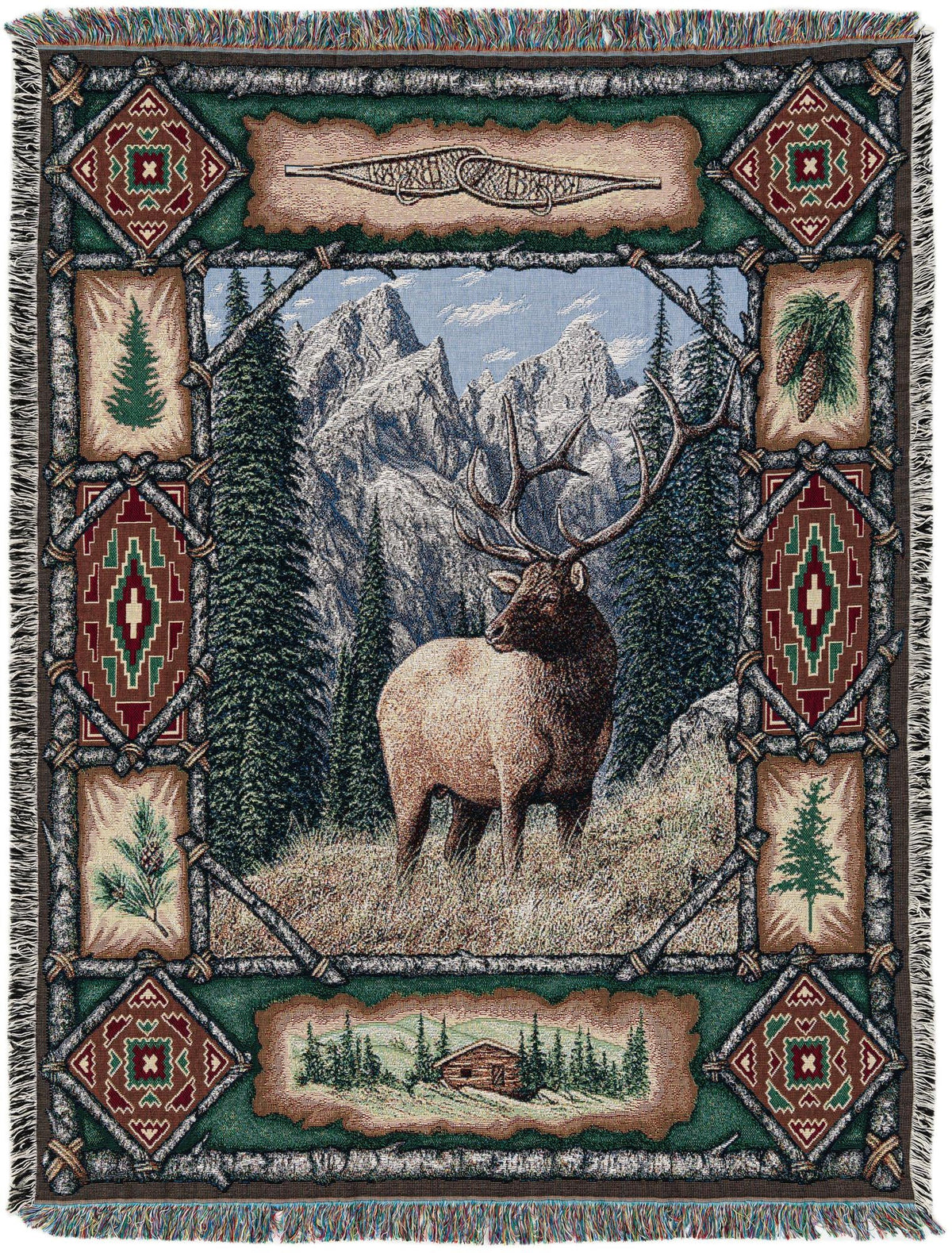 Fleece Haven Collection Area Rug -  Diamond Rectangle Multi Main