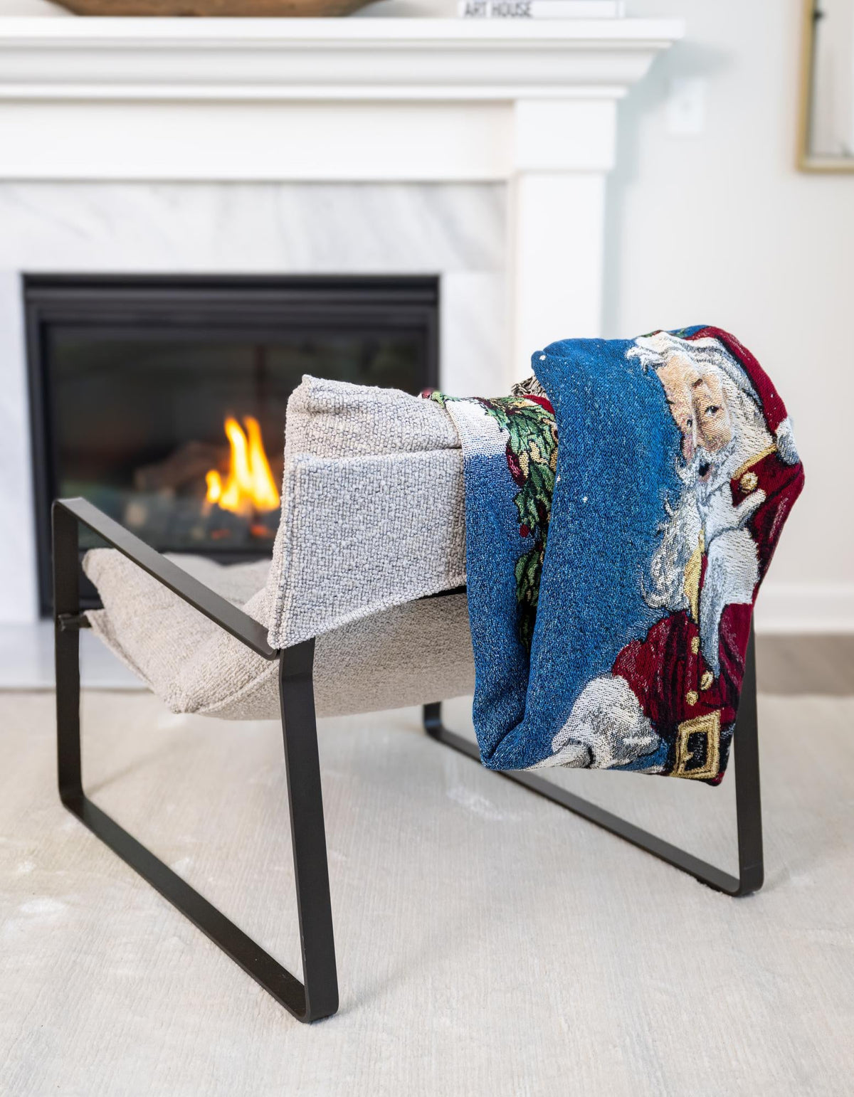 Fleece Haven Collection Area Rug -  Eldora Rectangle Red  lifestyle 2