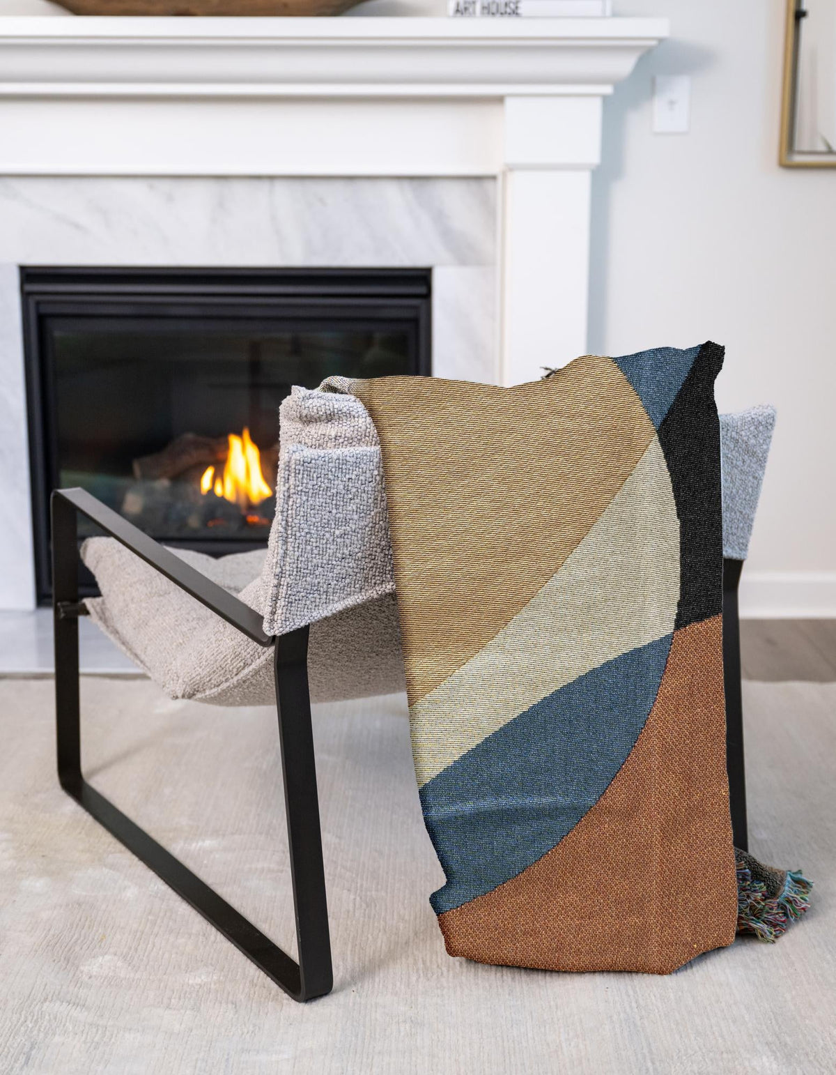 Fleece Haven Collection Area Rug -  Harlan Rectangle Multi  lifestyle 2
