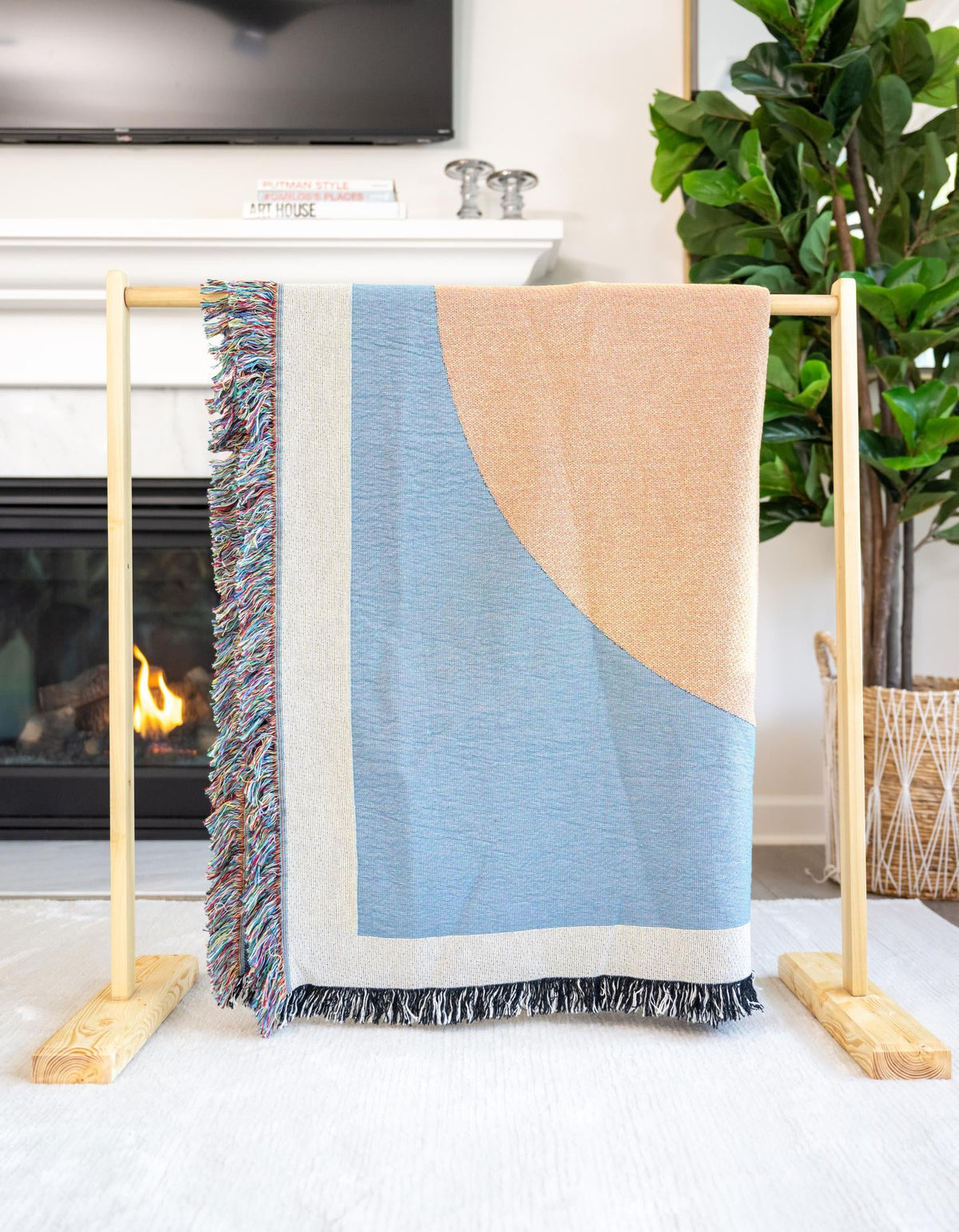 Fleece Haven Collection Area Rug -  Harlan Rectangle Multi  lifestyle 4