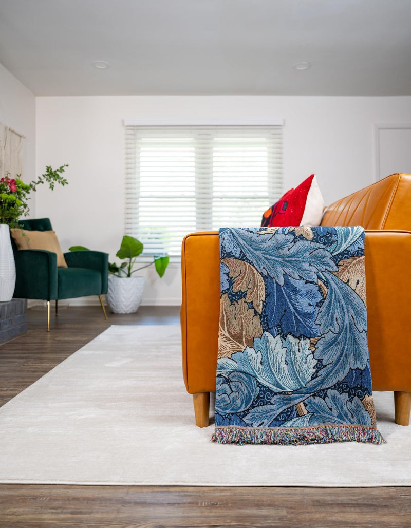 Fleece Haven Collection Area Rug -  Trenton Rectangle Blue  lifestyle 7