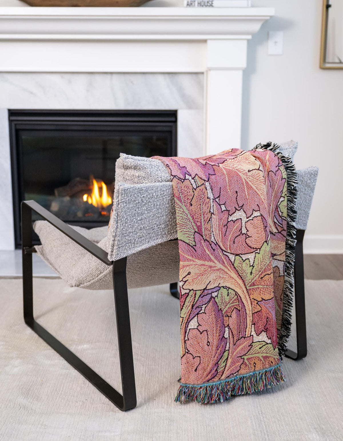 Fleece Haven Collection Area Rug -  Aurora Rectangle Pink  lifestyle 2