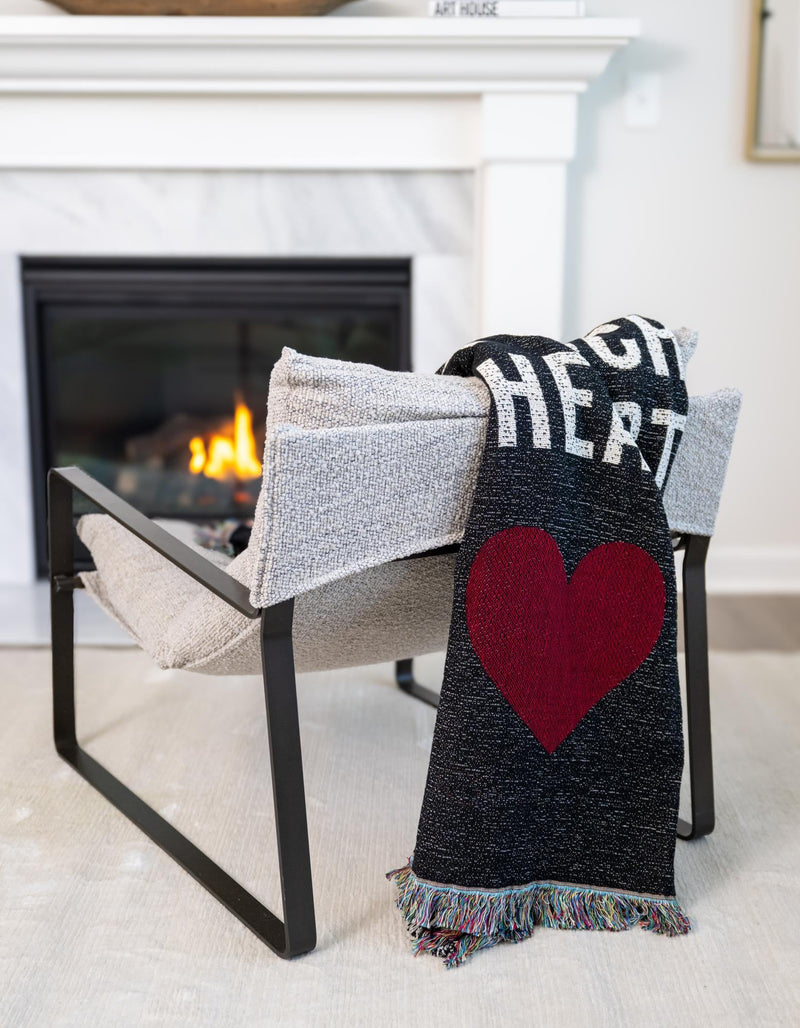 Fleece Haven Collection Area Rug -  Indianapolis Rectangle Black and White  lifestyle 2