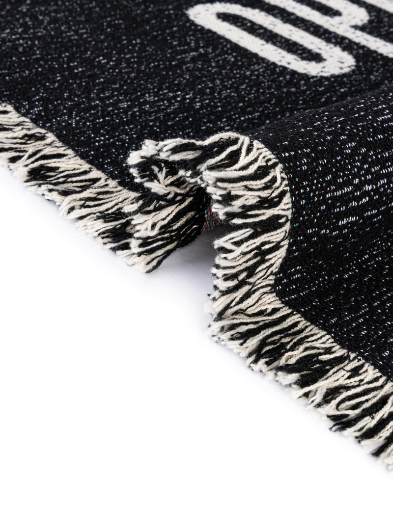 Fleece Haven Collection Area Rug -  Indianapolis Rectangle Black and White  lifestyle 11