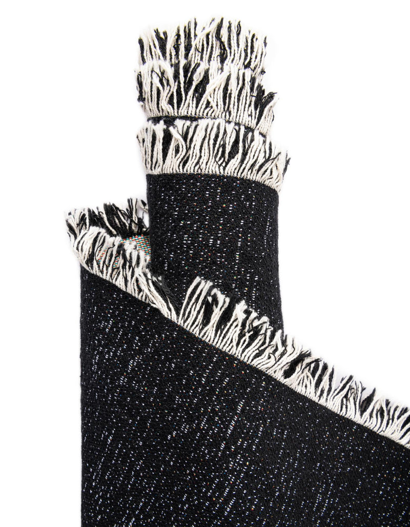Fleece Haven Collection Area Rug -  Indianapolis Rectangle Black and White  lifestyle 12