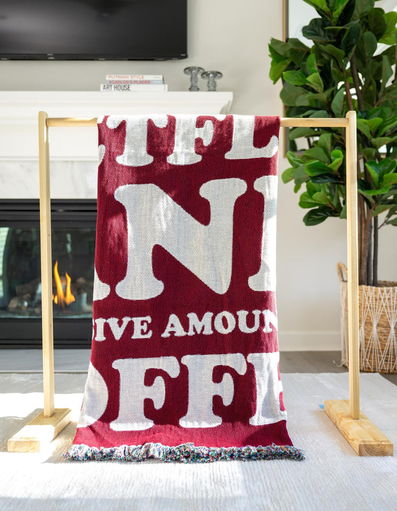 Fleece Haven Collection Area Rug -  Oswego Rectangle Red  lifestyle 4