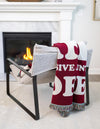 Fleece Haven Collection Area Rug -  Oswego Rectangle Red  lifestyle 7