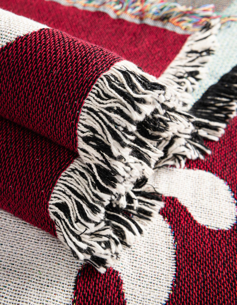 Fleece Haven Collection Area Rug -  Oswego Rectangle Red  lifestyle 14