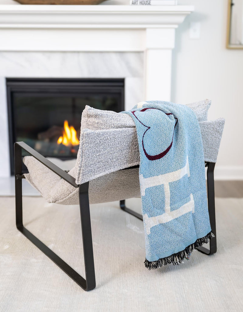 Fleece Haven Collection Area Rug -  Rhinelander Rectangle Blue  lifestyle 2