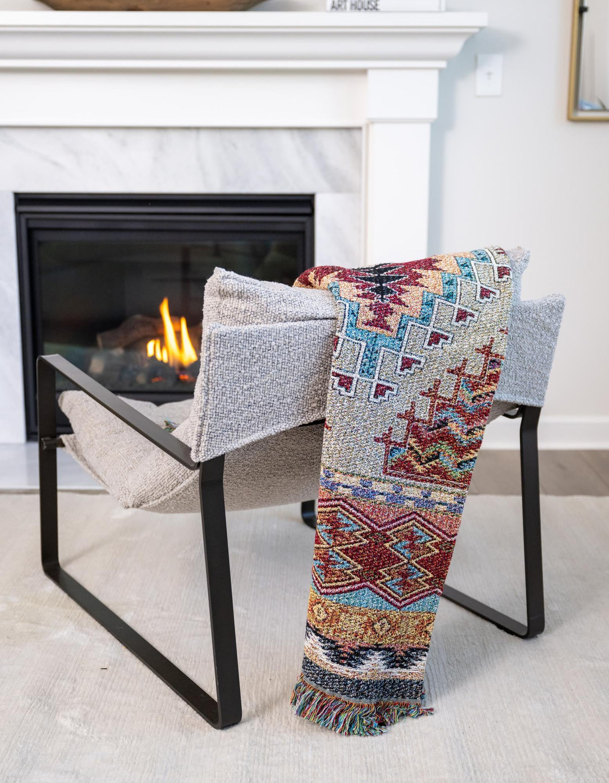 Fleece Haven Collection Area Rug -  TwinFalls Rectangle Multi  lifestyle 2