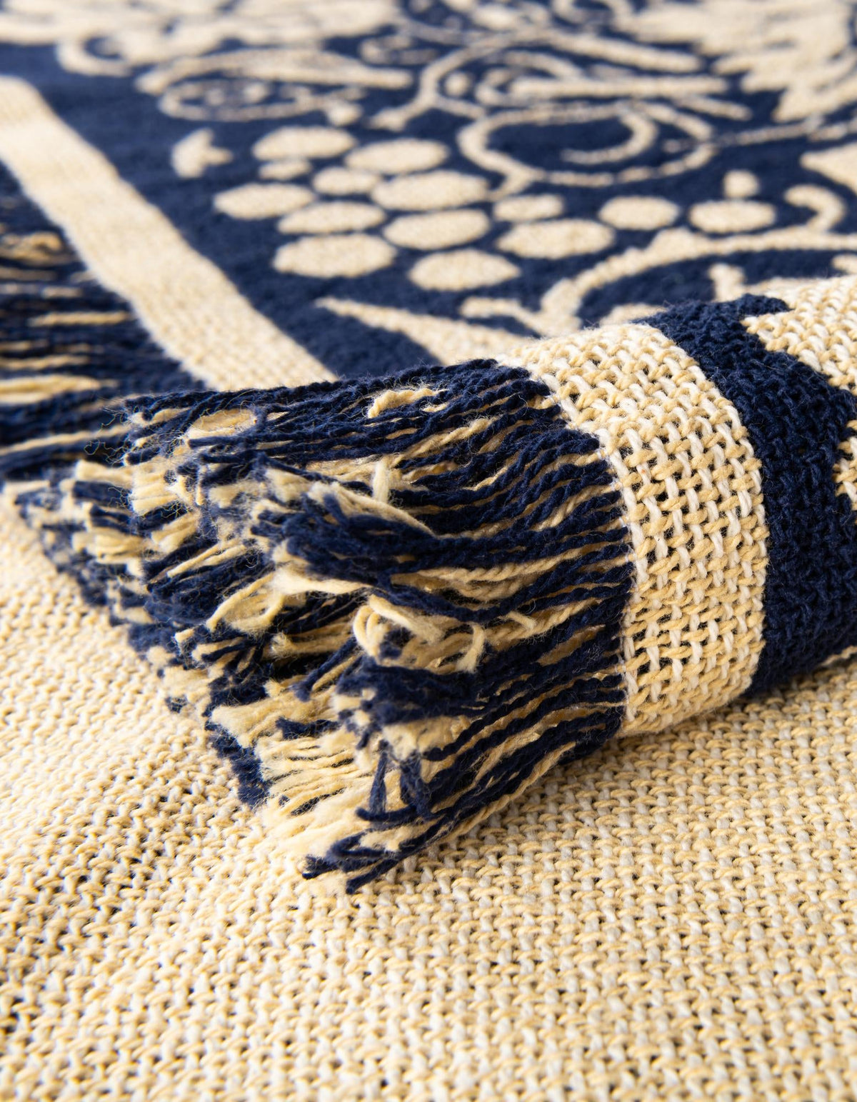 Fleece Haven Collection Area Rug -  Wray Rectangle Blue and White  lifestyle 7