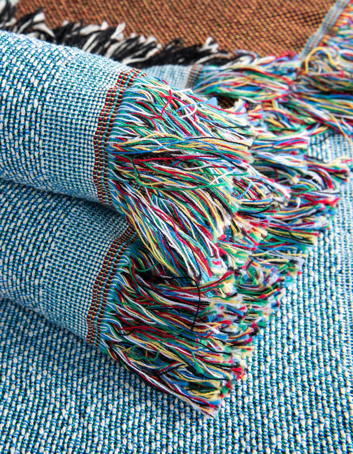 Fleece Haven Collection Area Rug -  Yukon Rectangle Blue  lifestyle 14