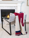 Fleece Haven Collection Area Rug -  Casper Rectangle Red and Blue  lifestyle 2