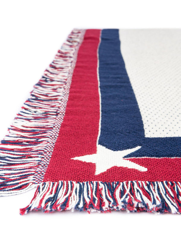 Fleece Haven Collection Area Rug -  Casper Rectangle Red and Blue  lifestyle 8