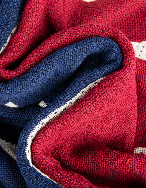 Fleece Haven Collection Area Rug -  Casper Rectangle Red and Blue  lifestyle 9