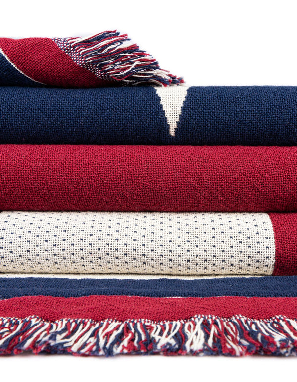 Fleece Haven Collection Area Rug -  Casper Rectangle Red and Blue  lifestyle 15