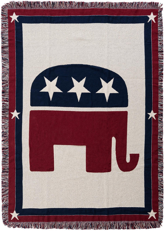 Fleece Haven Collection Area Rug -  Casper Rectangle Red and Blue Main