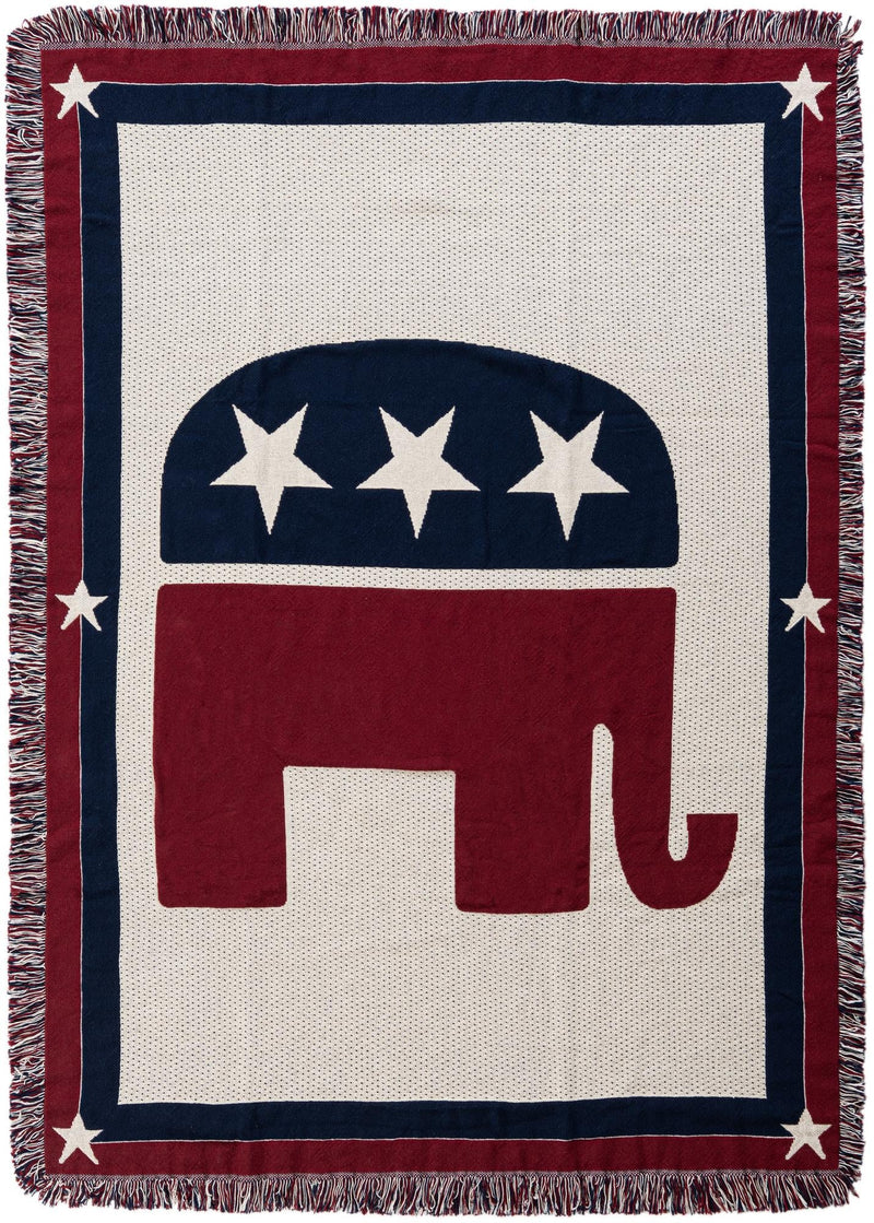 Fleece Haven Collection Area Rug -  Casper Rectangle Red and Blue Main