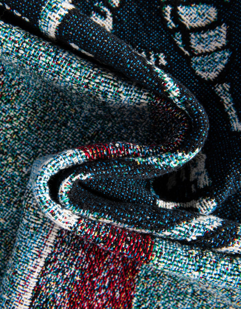 Fleece Haven Collection Area Rug -  Durango Rectangle Red and Blue  lifestyle 9